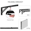 YUMORE Folding Shelf Brackets, 18 Inch Heavy Duty Collapsible Shelf