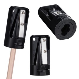 3 Pack Carpenter Pencil Sharpener, Manual Portable Woodworking Sharpens, Contractor Pencil Sharpener Cutter for Woodworking Travel School Office, Black