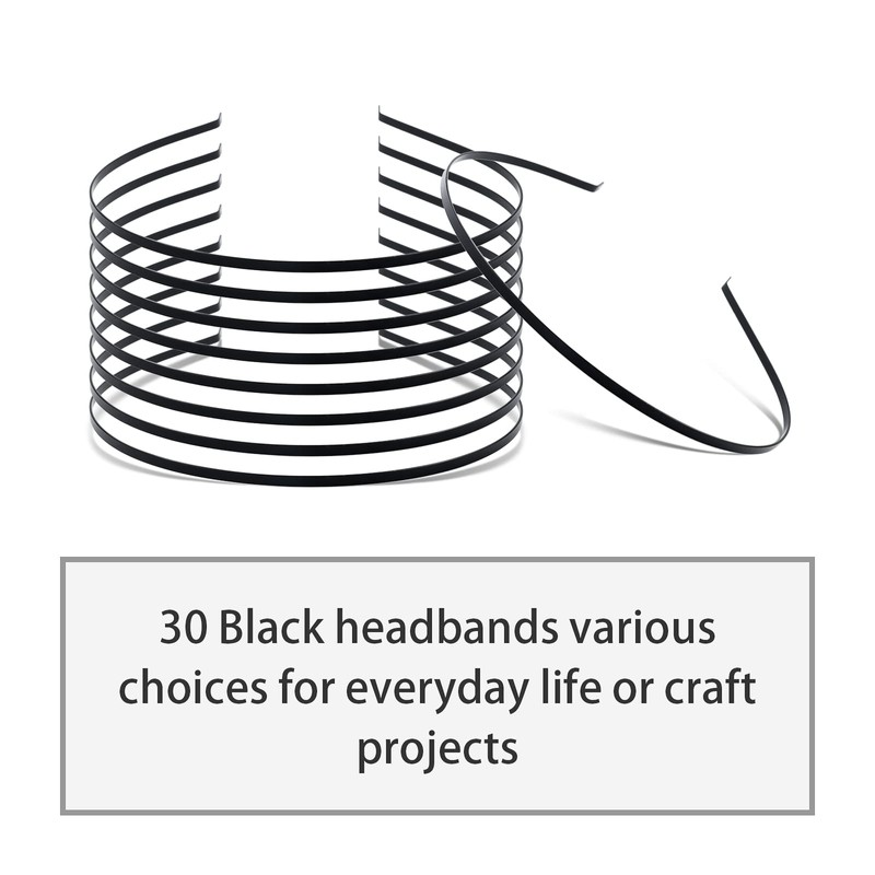 Lawie 30 Pack Bulk 3 MM Black Plain Blank Hard