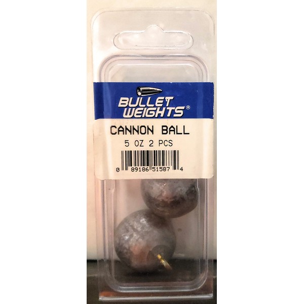 Bullet Weights Cannon Ball Sinkers 5 oz. 2 pc