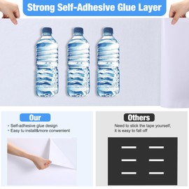 Frienda 10 Packs Acoustical Wall Panel 47 x 12 x 0.4 Inch Self Adhesive Acoustical Panels Large Decorative Sound Noise Reducing for Walls Home Studio Noise Reduction(Glossy Style,White)