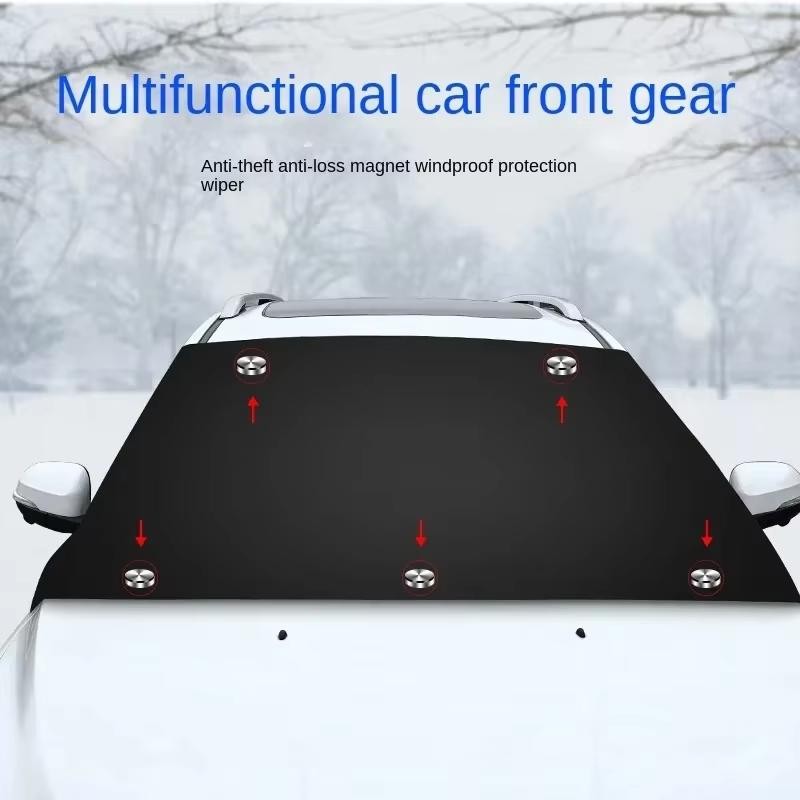 Magnetic Windshield Snow Cover for Winter Weather – 5-Magnet Frost