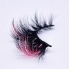 Miss Kiss 1 Pair Lashes with Pink Color Silver Glitter