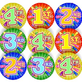 144 1st 2nd 3rd 4th Place Sports Day Star Stickers - School themed teacher reward stickers - Size 30mm