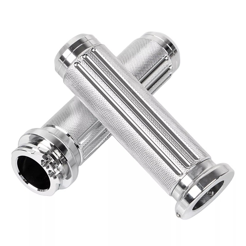 Unbranded Chrome 1" Handlebar Hand Grip For Harley Softail Dyna