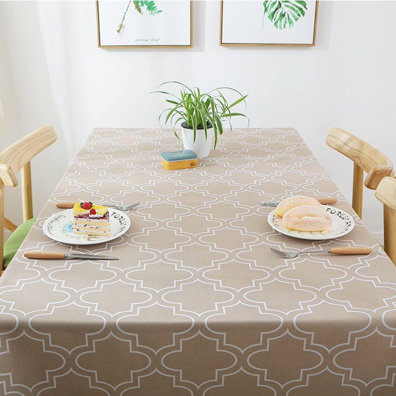Excovip Tablecloth, Rectangle Water-Proof Table Cloths, 8-10 Seats, 60x102inches(150x259cm) Lantern