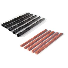 Pirhosigma 10 pcs Bike Tubeless Tire Repair Kit Strips Rope Refills Plugs 6 mm Emergency Puncture Flat for Road Bikes Mountain Bikes Black&Brown