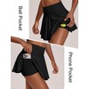 PINSPARK Women's Tennis Skirts Tummy Control Golf Skorts with Shorts