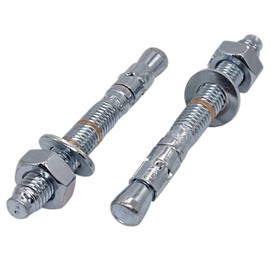 Pack of 10 Wedge Anchors M12 x 90 mm, Metal Dowels, Through Bolts Masonry, Concrete Expansion Anchor (10, M12 x 90 mm)