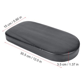 Hapivida Bicycle Manned Cushion, Black PU Bike Rear Saddle Mountain Bike Back Shelf Seat Cushion, Wide Soft Pad Bicycle Accessory for School Sports Trail Riding(Black)