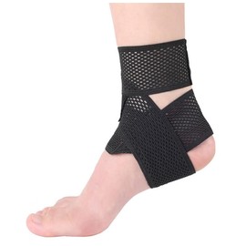 Ankle Compression Wrap, Adjustable Ankle Bandage, Elastic Breathable Ankle Brace for Outdoor Sports Protection (Medium)