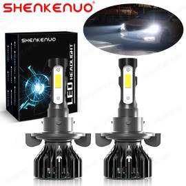 SHENKENUO H13 9008 4-Sides LED Headlight Bulbs High Low Beam 6000K White Super Bright