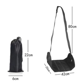 HENWUBEI 2 Set Foot Rest Cushion, Travel Foot Rest Adjustable Height, Prevent Swelling and Soreness, Provides Relaxation and Comfort, for Plane/Train/Bus/Office（Black +blue）