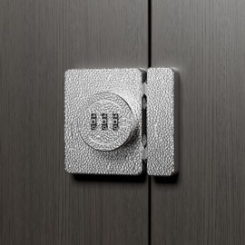 ETEKJOY Keyless Cabinet Lock 3-Digit Combination for Swinging/Sliding Door Drawer Cupboard Locker Closet Wooden Box Hook-Locking (Silver, 180 Degree)