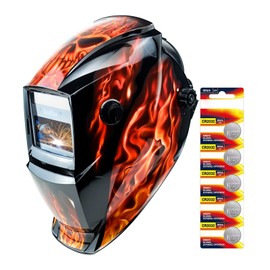 JustHot Welding Helmet Auto Darkening Welding Hood Solar Powered True Color Welding Mask 4/9-13 Adjustable Shade for Tig Mig Arc Weld Plasma Cut Grinding (JH-GD17)