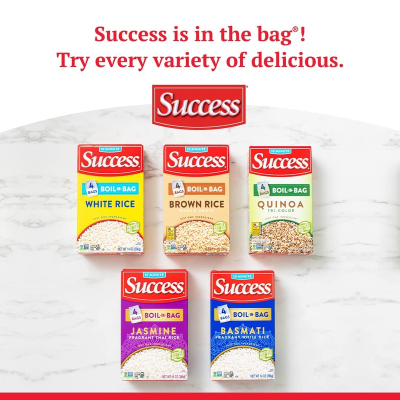 Success Boil-in-Bag Rice, White Rice, Quick and Easy Rice Meals,