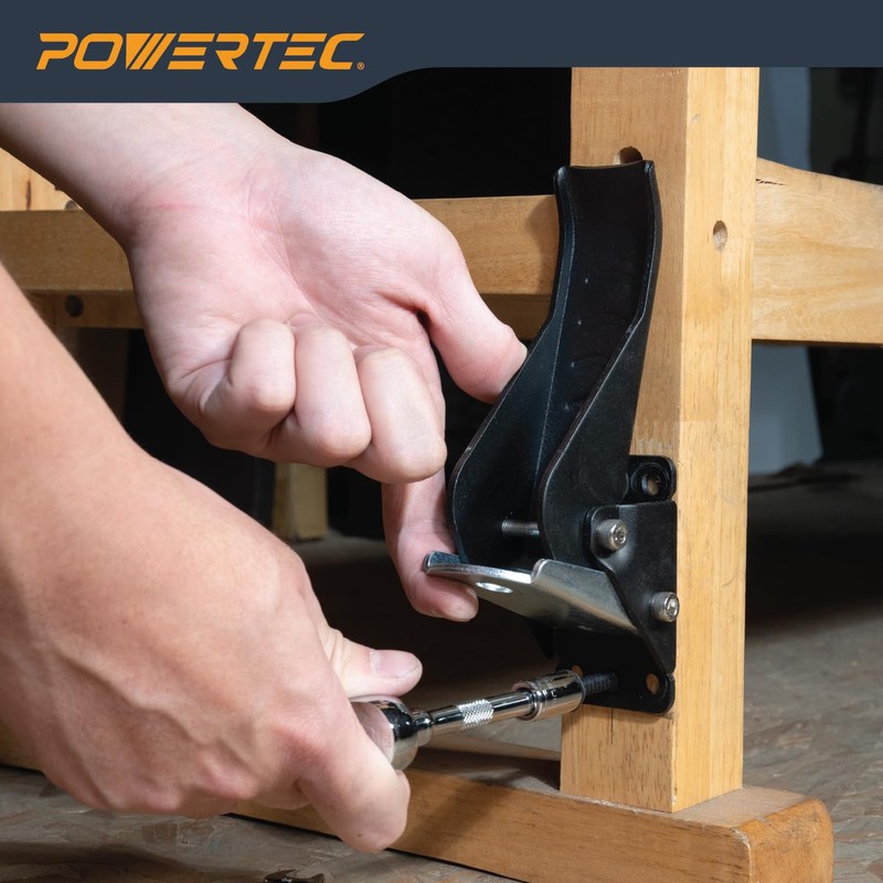 POWERTEC Workbench Caster Kit Set of 4 with Side Mounting