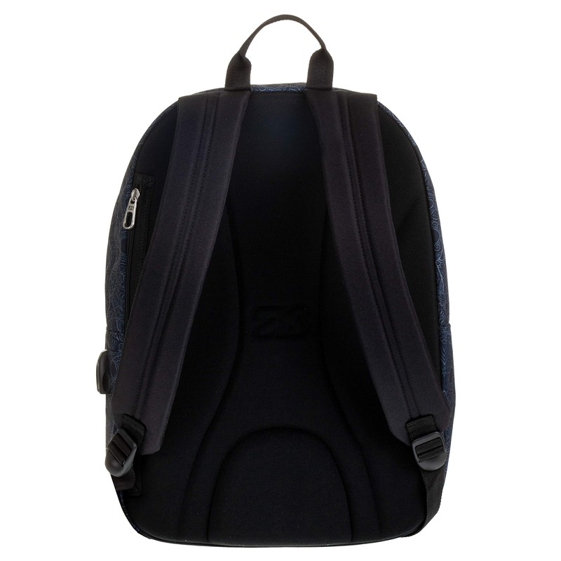 ISCHOOLPACK Seven Dyed Hearts Spacious School Bag for Teenagers, Black