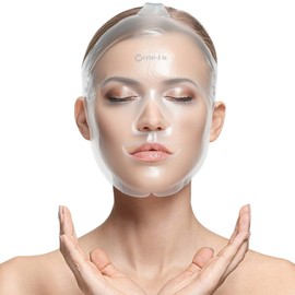 WORLD-BIO- “Mascarilla Facial Gel Pack Terapia de Frío Caliente Reutilizable para Rostro Inflamado, Poros y Ojos Inflados, Cara Completa