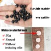 ZLMCUJE 30 Sets 10mm No Sew Black Pearl Buttons Brooch