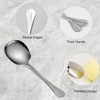 Set of 4 Stainless Steel Spoons, Buffet Spoons, Large Square