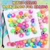 60PCS Coloful Hair Beads Heart Bead Dreadlock Jewelry Multi Colors