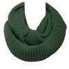 Wrapables Thick Knitted Winter Warm Infinity Scarf, Hunter Green