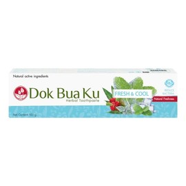 Dok Bua Ku Zahnpa Herbal Cool – 100g – Fluoridfreie Erfrischungsformel – Natürliche Thailändische Kräuterzahnpasta – Ultra-frischer Atem