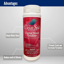 Clear Spa 104° Non-Chlorine Spa Shock for Hot Tub - Chlorine Free Oxidizer for Swimming Pools, Spas, and Hot Tubs - 2 Pounds - Spa-Chlorine Free Shock Oxidizer (1)