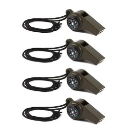 4 Pcs Silbato de Emergencia, Silbato de Supervivencia, Silbato Deportivo, Silbatos de Metal, Silbatos de Seguridad Multifunción, de Fútbol/Baloncesto/el Entrenador de Fútbol, Deportes