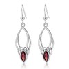 DTPSilver - Women's Hook Earrings 925 Sterling Silver - Celtic