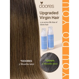 DOORES Tape in Hair Extensions Human Hair, Chocolate Dip Color Melt 22 Inch 50g 20pcs, Human Hair Extensions Natural Hair Extensions Seamless Straight