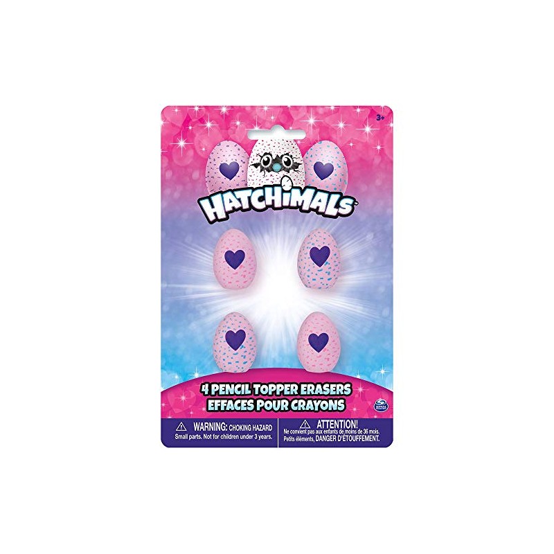 Unique Party 59329 - Hatchimals Radiergummi, 4 Stück