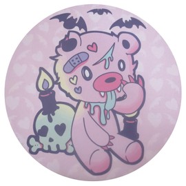 Spooky Kawaii Pastel Goth Mouse Pads - 3mm Thick, 20cm Circumference - Pastel Goth Artwork - Non-Slip, Durable, Smooth Surface for Gaming & Office (Zombear)