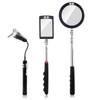 Rechabite 3 Pack Telescoping Inspection Mirrors LED Light & Magnet