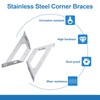 INCREWAY 2pcs Angle Code, Stainless Steel Corner Braces Trapeziform Angle