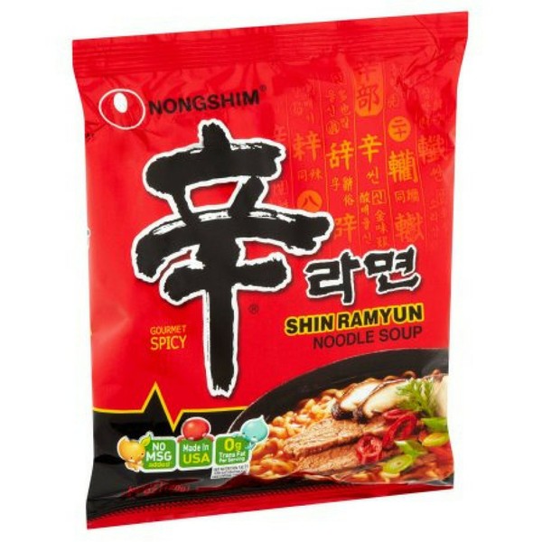 NongShim Shin Ramyun Noodle Soup, Gourmet Spicy, 4.2 Ounce (10 Pack)