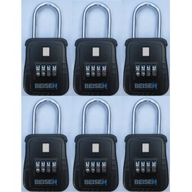 Beisen Hardware Key Safe Realtor Lock Box with Set-Your-Own Combination Lock, (6 Pack)