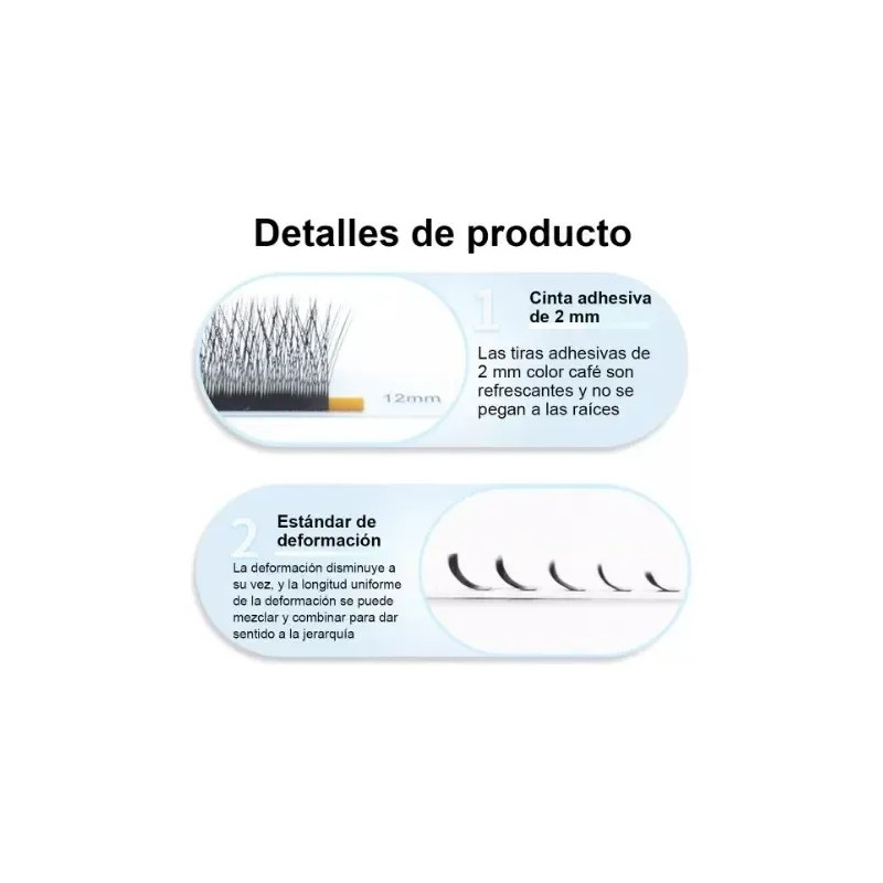 Pestañas Nagaraku W 3d Clover Fan Fibras Tecnologicas