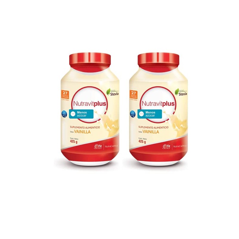 Malteada NutravitPlus Vainilla-Vainilla (2 Piezas)