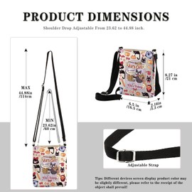 JTOUK Animated Movie Gift Black Cat Lover Japanese Kitten Anime Gift Delivery Service Anime Fan Crossbody Bag (Cafe CB EU)