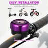 Sewroro Unicorn Bike Bell Purple Bicycle Handlebar Bell with Loud