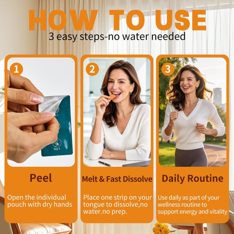 Liposomal Glutathione Strips (30 ct),Glutathione Direct with 3 essentials