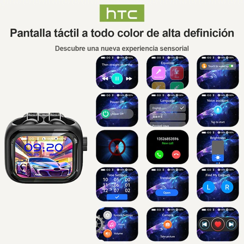 Audfonos Htc Ne40 Ai Auriculares Inalambricos Bluetooth 6.0 Traductores Traduccin