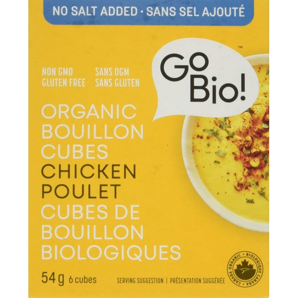 GoBIO! Organic Chicken Cubes - No Salt Added, 54 Grams