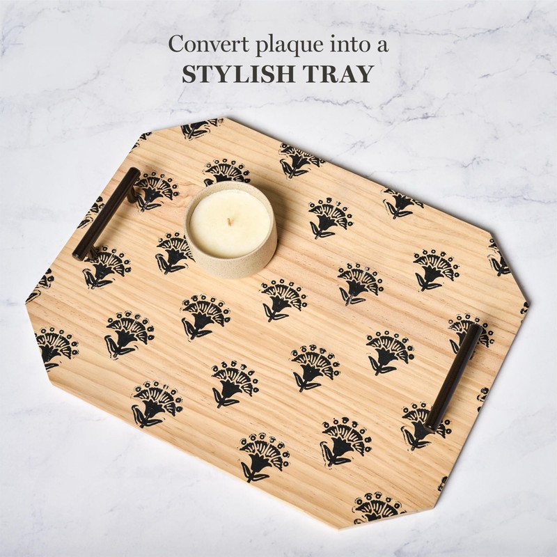 Martha Stewart, Octagonal Wood Plaque Set, 2 pcs