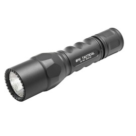 SureFire 6PX Tactical Single-Output LED Flashlight with anodizded aluminum body, Black