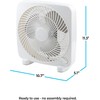 EZ-CHILL 9" Electric Portable 2-Speed, Quiet Box Fan, Ideal for