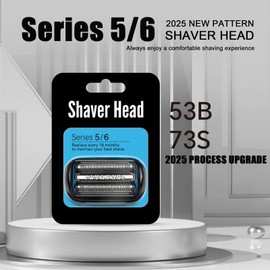 Replacement Shaving Heads, Compatible with Braun Razors,Foil & Cutter Replacement Cassette Compatible with Braun Series 5 and 6 Models 5020s, 5018s, 5050cs, 6020s, 6075cc, 6072cc,Black