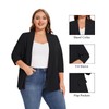 MINTLIMIT Plus Size Blazers 3/4 Sleeve Casual Blazers Lightweight Open